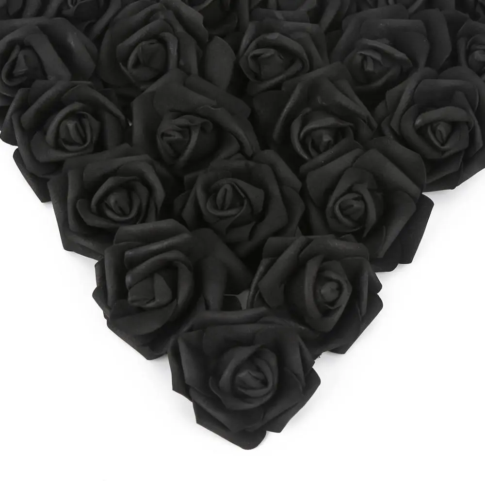 Blush Pink Rose Bulk Set - 100-Piece Latex Foam Artificial Flower Heads, 1.25-Inch Height, 3 Inches Diameter, Natural Look for DIY Decor, Wedding Table Home Decoration