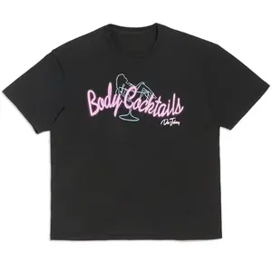 Comfort Colors Dept. Body Cocktails Graphic T-Shirt – Neon Aesthetic Streetwear Tee, Party Vibe Shirt, Unisex Vintage Cotton Tee