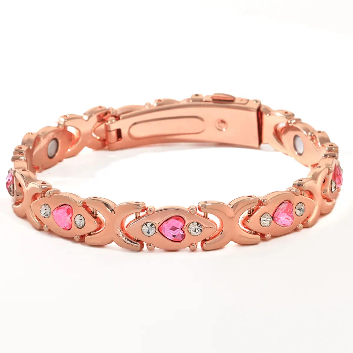 Cross Heart-Rose Gold Pink Diamond