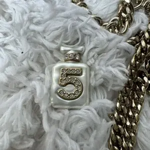 Pre-owned CHANEL Metal Bag Accessories Strass & Resin No. 5 Perfume Bottle Pendant Necklace