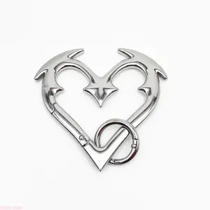 Gothic Shape Heavy Duty Zinc Alloy Keychain, Heartbreaker Heart Carabiner With Secure Clip, Statement Accessory for Keys And Bags fathersdaygift