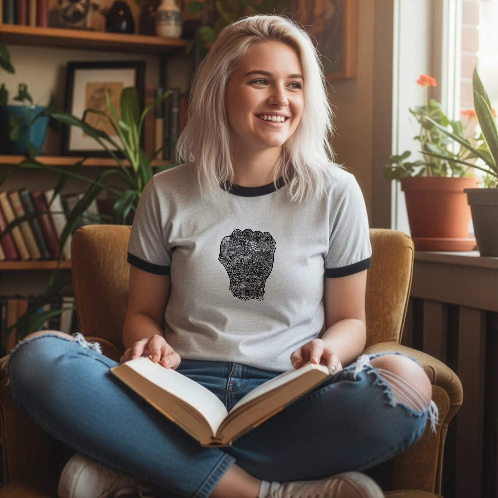 Contemplation - Unisex Ringer T-Shirts