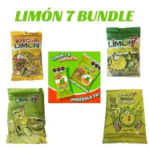 Limón 7 Candy Bundle 5 Packs Snack Lemon Bonbon Sweet Variety Pack