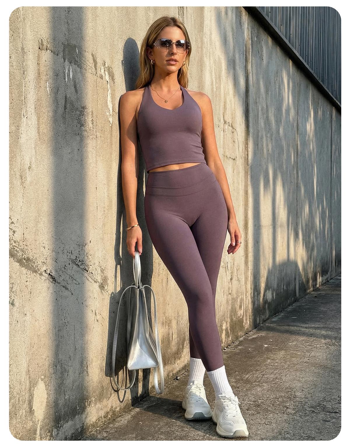 MASKERT Women's Two Piece Set Sports Tank Top & High Stretch Tight Leggings Tummy Control Workout Daily Wear Running Outfits SpringStatements