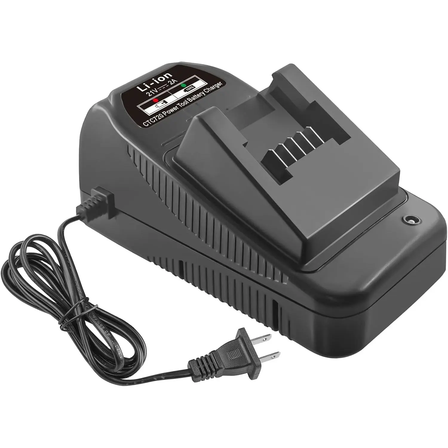 CTC720 18V Lithium Ion Power Tool Accessory Charger, 18V 2.0A Out Li-Ion Charging, Replacement for Snap on CTB8185, CTB8187, CT7850, CDR7850H, CTL7850, CTB7185 Tool Batteries, Tool Accessories