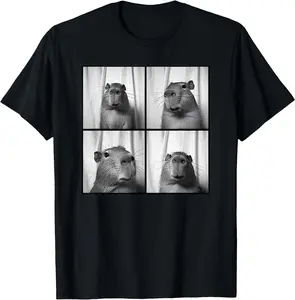 Capybara Capy Photobooth Picture Quirky Funny Odd Animal  T-Shirt Unisex shirts