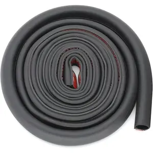 20FT(6M) Universal  Rubber Seal Strip Big D-Shape Door Seal Weather Strip Window Soundproof Noise Insulation Seals for Auto Door Trunk Hood