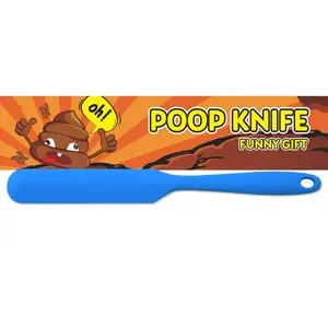 Poop Knife Funny Gag Gift - Novelty Poop Cutter Prank Toy for White Elephant, Christmas Stocking Stuffers, Birthday & Party Jokes, Weird Toilet Fun Gadget Silicone