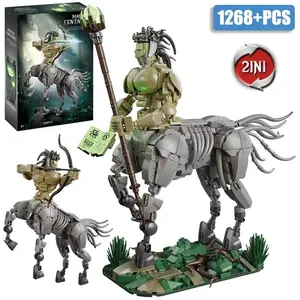 1268+PCS Magical Centaur Building Blocks Creative Centaur Archer Model Assembly Toy Puzzle Toy Festival Gift Creative Building Blocks Decoration is the preferred gift for friends and lovers