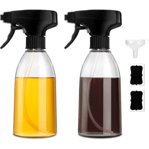 Oil Sprayer for Cooking, 2 Pack Olive Oil  Bottle, 10 fl oz -Grade Plastic Oil Spritzer Mister, Refillable Oil Dispenser Bottle for Salad, BBQ, Grilling, Kitchen Baking, Roasting