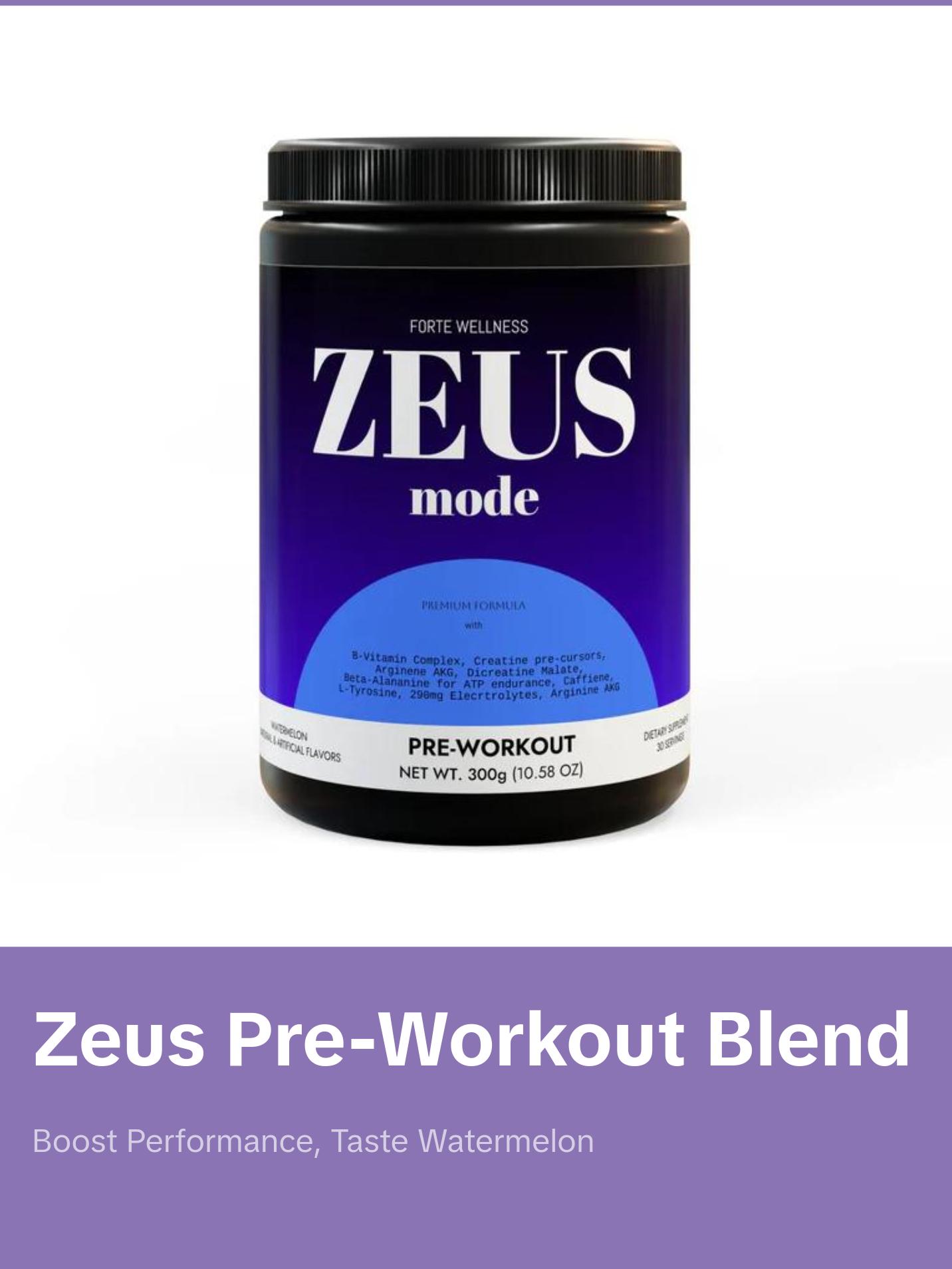 ZEUS Pre-Workout Supplement, Watermelon (300g, 10.58oz) ZEUS Pre-Workout Supplement, Watermelon (300g, 10.58oz)