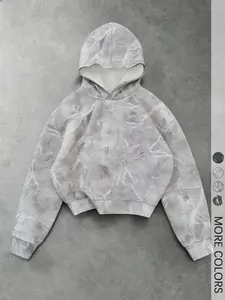 Unisex Vintage Camouflage Branch Hoodie, Y2K Street Style Sweatshirt For Men & Women Spring & Summer Outings