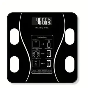 Smart Scale for Body Weight, BMI Weighing Body Fat Scale with Smartphone App, Accurate Body Composition Scale, Body Age Check, Compact Size, 400lb, Healthcare, Gym, Diet, Sports Smartscale