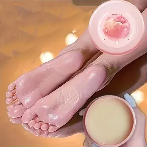 15g Peach Foot Cream Chapped Cream For Dry Cracked Heel&Feet, Moisturize And Nourish Your Dry Rough Skin, Prevent Your Feet From Cracking Plant Squalane, Foot Lotion