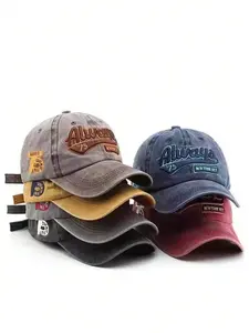 10 pcs Adjustable Baseball Caps with "Always" Letter Embroidery Design, Breathable, Stylish Outdoor Sun Protection Hat For Hiking And Travel, Baseball Cap Men, Baseball Cap for Women