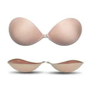 Silicone Breathable Invisible Push Up Wedding Dress Bra Small Chest Edge Fabric Cup Chest Sticker