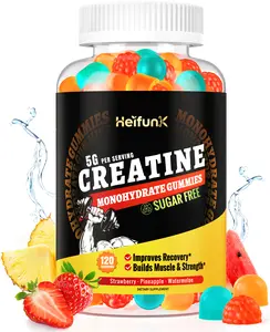 heifunk Creatine Monohydrate Gummies 5000mg, Creatine Gummies for Men and Women, Promotes Muscle Strength, Muscle Growth, and Energy Boost, Pre-Workout Chewables Vegan Non-GMO, 100 Count Healthcare Dietary