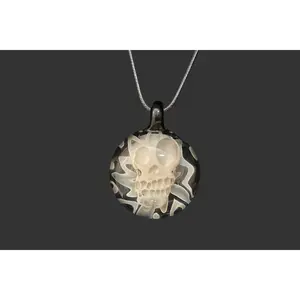 Glass skull pendant