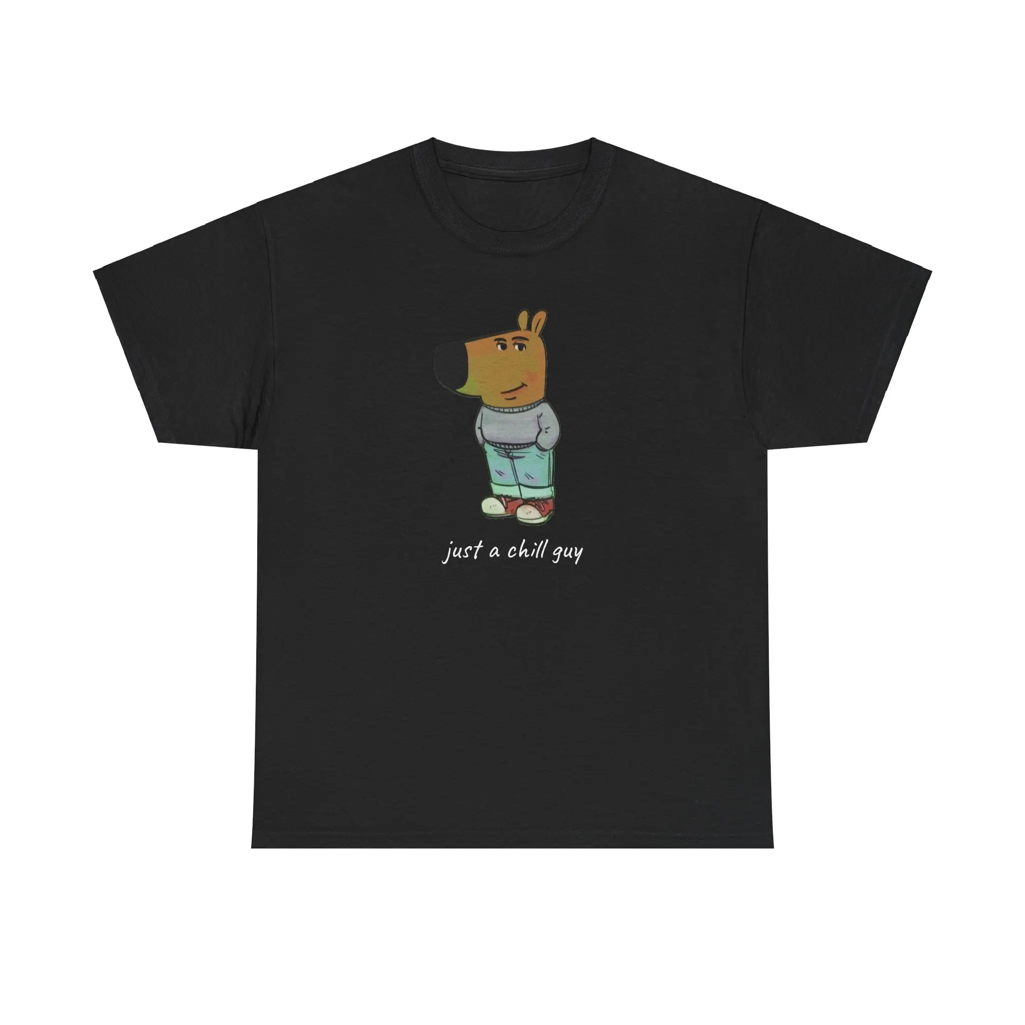 Chill Guy Tee - Unisex Heavy Cotton T-Shirt, Casual Tshirt, Relaxed Fit Shirt, Lounge Top, Cool Dude Apparel