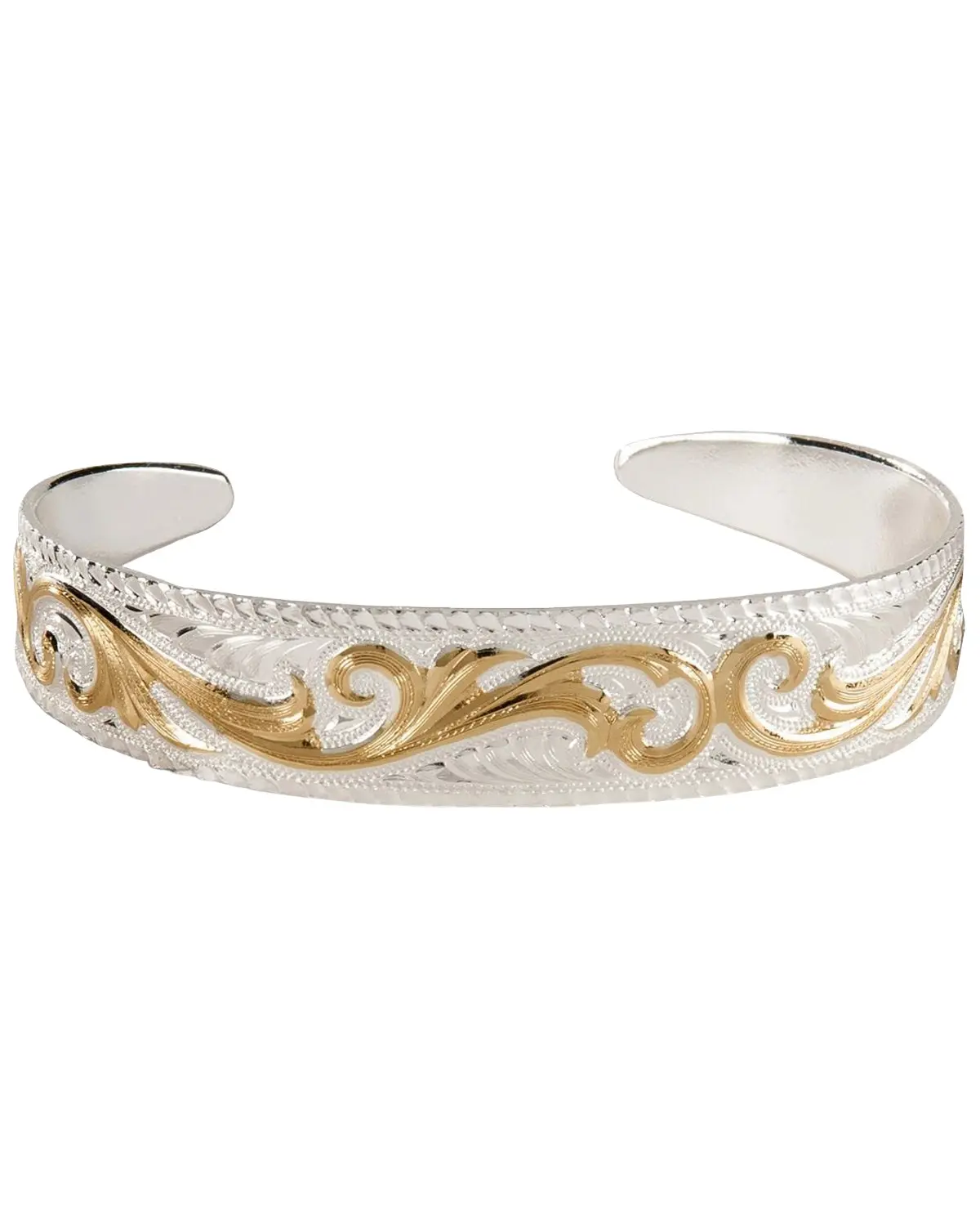 Montana Silversmiths Women's Tapered Scroll Cuff Bracelet - Bc861