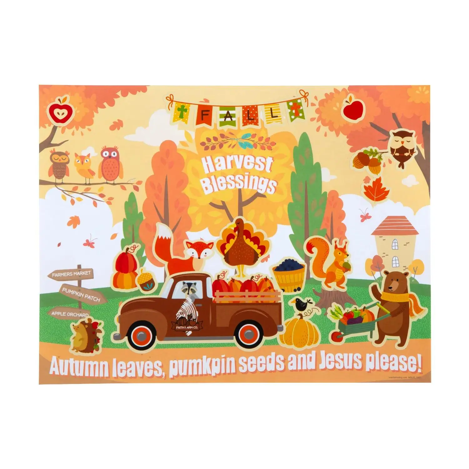 Religious Fall Sticker Scenes - 12 Pc.
