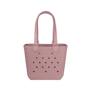 Beach Bag, Waterproof Beach Tote, Rubber Tote Bag, Washable and Durable Open Handbag for Boat Pool Sports