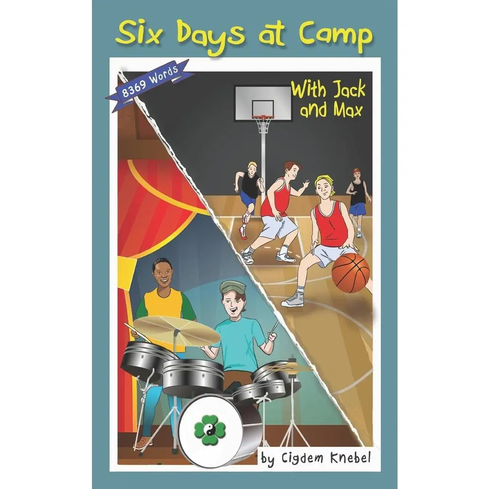 USED Book - Six Days at Camp with Jack and Max: Decodable Chapter Book by Knebel, Cigdem (Paperback) - english