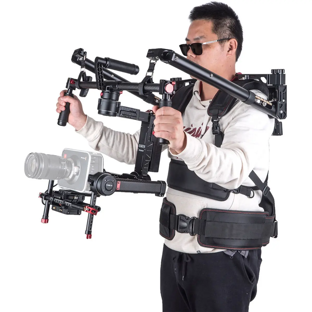 Came-TV Durable Gimbal Vest Support with Handle, 19-48.5 Lbs Capacity for Digital Cameras & Camera Accessories, 0.5g Precision Compatibility