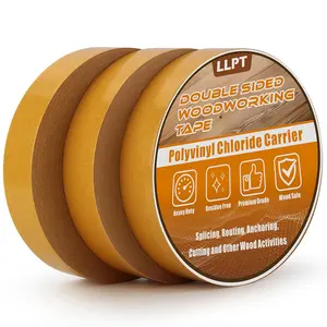 LLPT Sided Woodworking Tape 1" x 90Ft Each 3 Pack Face Turner Woodworker Tape Removable Residue Free for Wood Template (WT1090Y3)