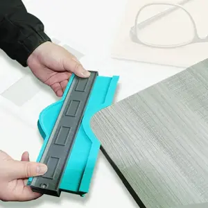 Profile Duplicator, Contour Gauge for Woodworking Tiling, Plastic Measuring Ruler, Line Copier, Ceramic Tile Cutting Template Tool, DIY Hand Tools, Heavy Duty, Hardware