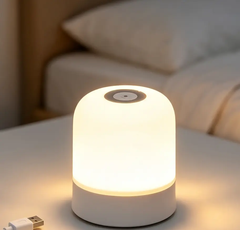 Night Light with 3 Color Temperatures & Stepless Dimming