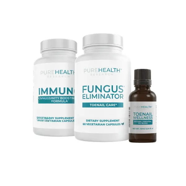 PureHealth Research Formidable Fungus Protocol Dietary Supplement - Advanced 2-in-1 Healthy Nails, Immune System Support - GMO-Free Natural Oregano Oil, Garlic for Discolored, Thick Toenails - 60 Veggie Capsules, Hair & Nail Care