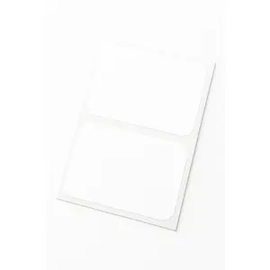 Plain White Name Tags - 100 Pack for Events