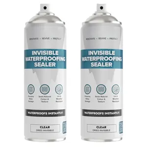 Invisible  Sealer Clear - 2 x 20 Fl Oz |   Sealant for Fabric, Concrete, Brick,  & Masonry | Long Lasting Protection for Interior & Exterior Surfaces