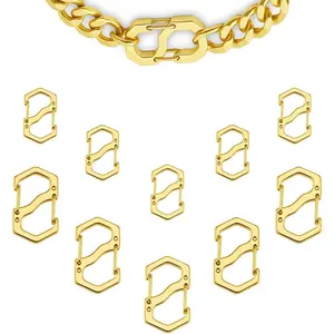 Double Opening Lobster Clasp, Bracelet Clasp Charm Clasp,Necklace Connectors for Multiple Necklaces - 10 Pack (Small &Large)