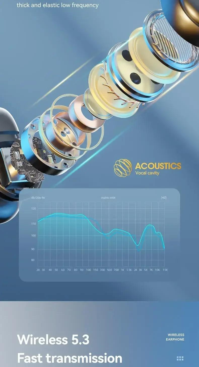 New Model 2026  Wireless Earbuds Bluetooth Headset Charging Earphones Bone Conduction Headphones Sport With Mic free