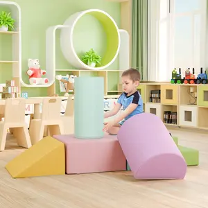 Topwin Climbing Block Set – 6-Piece Mixed-Color Sponge Play Set for Playroom & Preschool Sensory Toys Nursery Rubber Mulch Playground Portable