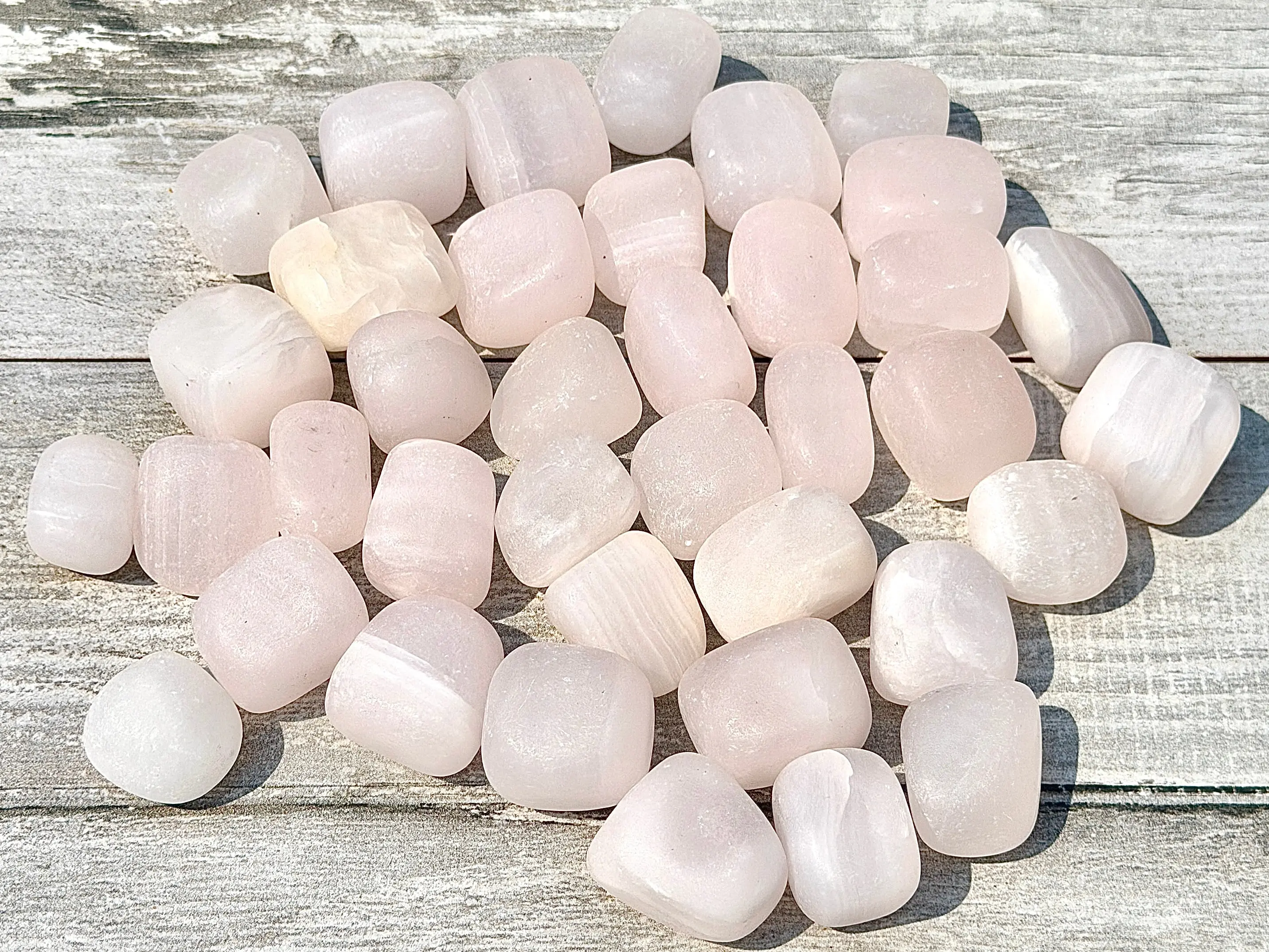 Wholesale Lot 2 lbs Natural Mangano Calcite Tumble Crystal Healing Energy