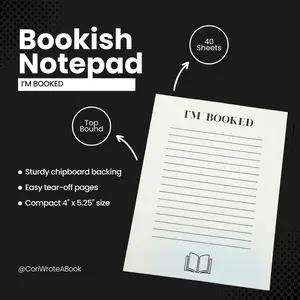 I'm Booked Lined Notepad Travel Diary Notebook Portable Notebook