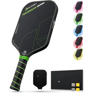 AKS Performance Series Pickleball Paddles Set - Toray T700  Carbon Fiber Pickleball Paddle with Friction Surface, 16mm  Polymer Core, Good Control & Spin Shots, USAP Approved