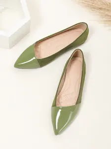Vintage Pointed Toe Flat Shoes, Elegant Casual Women Ballet Shoes, Comfortable Textile Upper, Rubber Sole, Medium Width, All Seasons