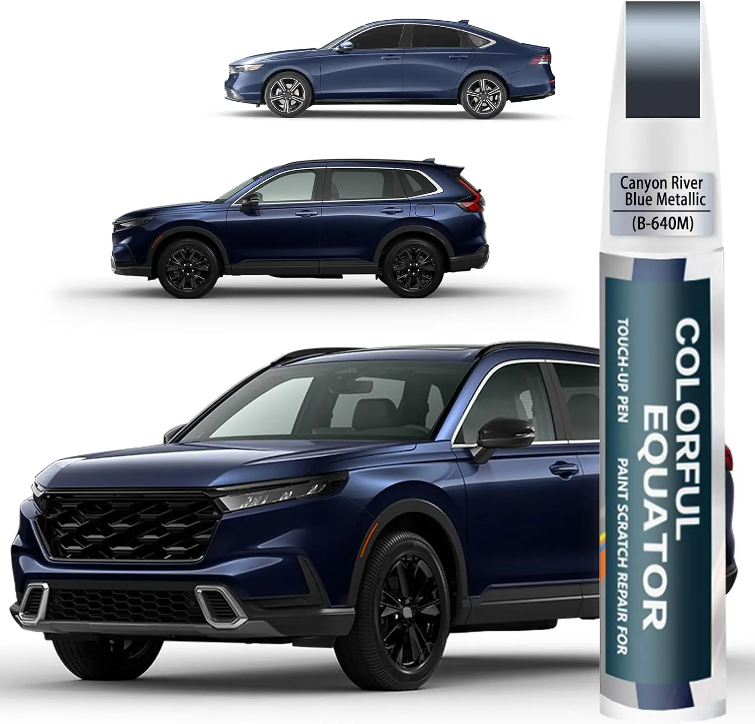 Canyon River Blue Metallic(BM) Touch Up Paint Compatible with Honda, Car Paint Pen Scratch Repair TwoInOne Touch Up Paint, Premium Car Scratch Remover for Deep Scratches