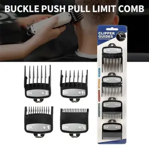2/3/4 Piece Hair Clipper Guide Comb, Plastic Snap Clips, Hair Cutting Tool, Electric Razor Head Accessories, Professional Haircutting Kit