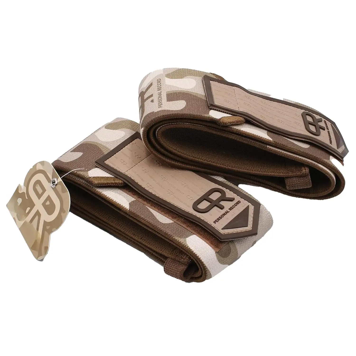 Elbow Wraps for Weightlifting - Heavy Duty Construction, 25% More Elasticity, Reinforced Stitching, Extra Wide Fastener, Easy to Adjust, (Sand Camo)