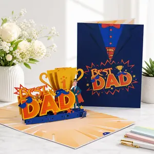 Best Dad Pop-Up Card – 3D Father’s Day Greeting Card