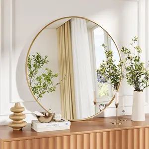 Round Vanity Mirror — 20/24/30 Inch Bathroom Mirror, Circle Mirror for Over Sink, Bedroom Vanity & Makeup Area (Black or Gold)