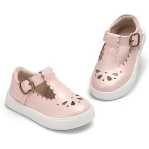 Toddler Girls Casual Sneakers Stylish Comfy T-Strap Everyday Shoes