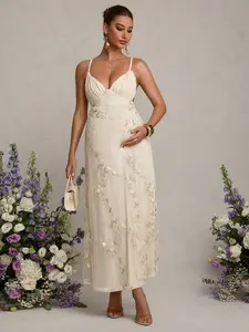TAMALLA Valentine's Day Maternity Dress Maternity Floral Embroidery Casual Sleeveless Dress Elegant Dresses For Maternity