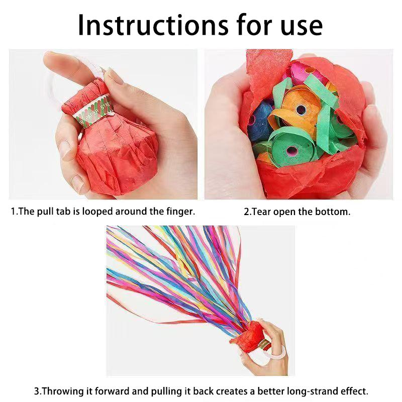 Easy-to-clean, eco-friendly colorful ribbon streamers for a festive atmosphere — large capacity, 10-pack | A party vibe booster for holidays — one-click “scene-stealer” effect at birthdays and parties; effortless holiday decorations that instantly make an