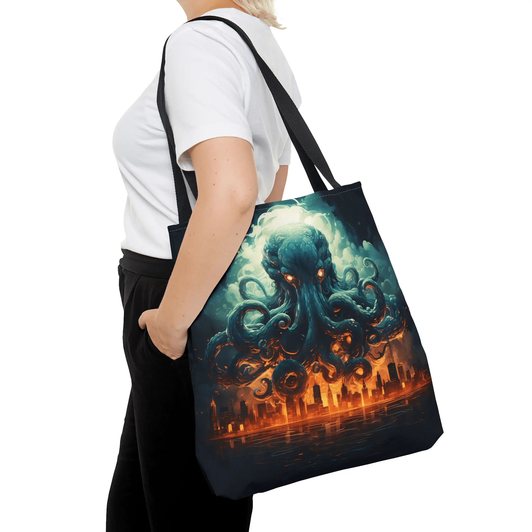 Coiled Sea Monster Tote Bag